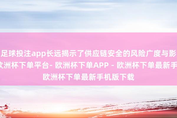 足球投注app长远揭示了供应链安全的风险广度与影响深度-欧洲杯下单平台- 欧洲杯下单APP - 欧洲杯下单最新手机版下载