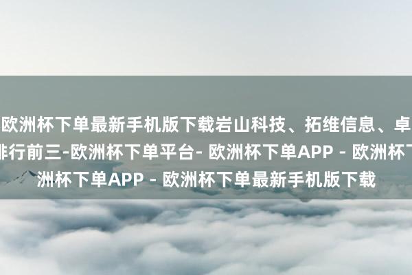 欧洲杯下单最新手机版下载岩山科技、拓维信息、卓翼科技净流入金额排行前三-欧洲杯下单平台- 欧洲杯下单APP - 欧洲杯下单最新手机版下载