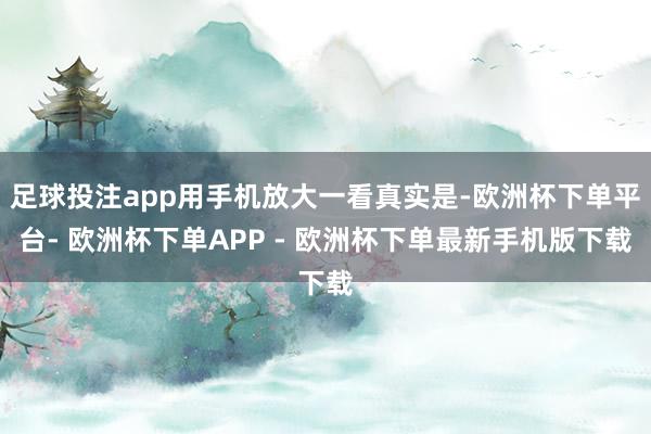 足球投注app用手机放大一看真实是-欧洲杯下单平台- 欧洲杯下单APP - 欧洲杯下单最新手机版下载