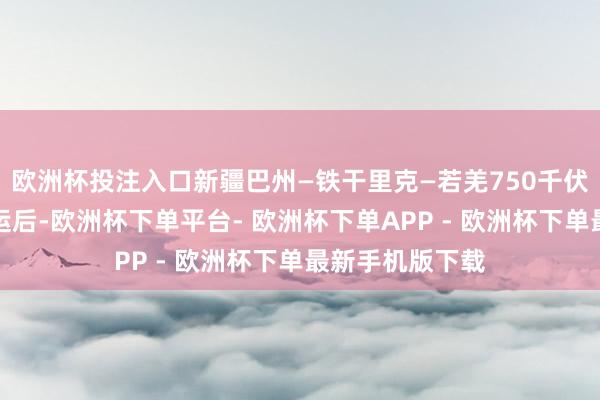 欧洲杯投注入口新疆巴州—铁干里克—若羌750千伏输变电工程投运后-欧洲杯下单平台- 欧洲杯下单APP - 欧洲杯下单最新手机版下载