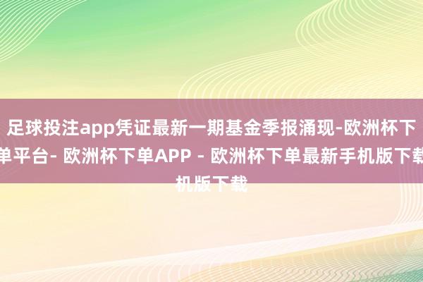 足球投注app凭证最新一期基金季报涌现-欧洲杯下单平台- 欧洲杯下单APP - 欧洲杯下单最新手机版下载