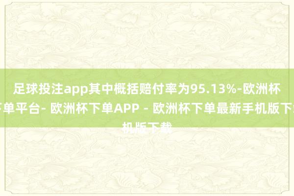 足球投注app其中概括赔付率为95.13%-欧洲杯下单平台- 欧洲杯下单APP - 欧洲杯下单最新手机版下载