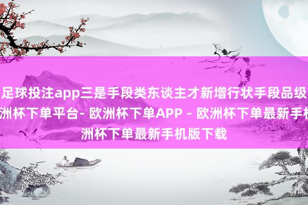 足球投注app三是手段类东谈主才新增行状手段品级文凭-欧洲杯下单平台- 欧洲杯下单APP - 欧洲杯下单最新手机版下载