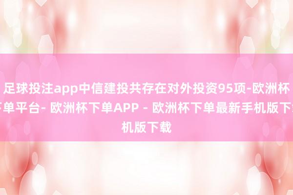 足球投注app中信建投共存在对外投资95项-欧洲杯下单平台- 欧洲杯下单APP - 欧洲杯下单最新手机版下载