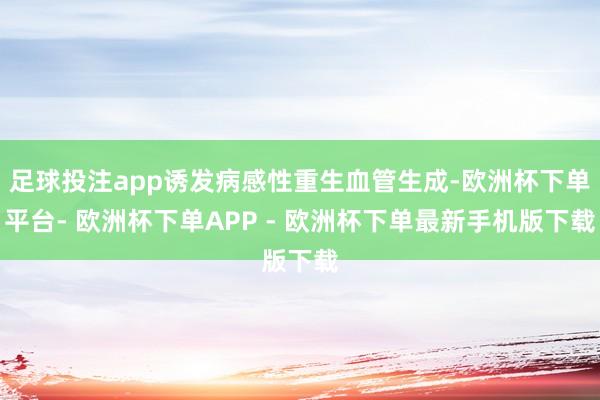 足球投注app诱发病感性重生血管生成-欧洲杯下单平台- 欧洲杯下单APP - 欧洲杯下单最新手机版下载
