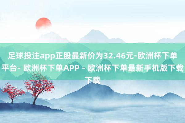 足球投注app正股最新价为32.46元-欧洲杯下单平台- 欧洲杯下单APP - 欧洲杯下单最新手机版下载