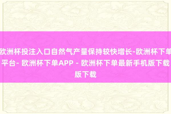 欧洲杯投注入口自然气产量保持较快增长-欧洲杯下单平台- 欧洲杯下单APP - 欧洲杯下单最新手机版下载