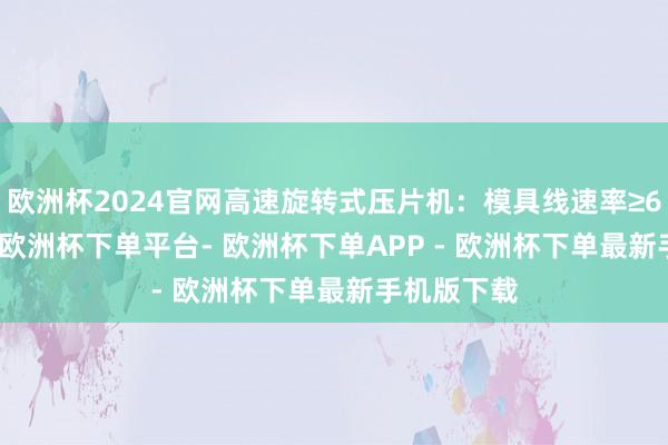 欧洲杯2024官网高速旋转式压片机：模具线速率≥60m/min-欧洲杯下单平台- 欧洲杯下单APP - 欧洲杯下单最新手机版下载