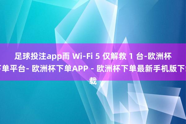 足球投注app而 Wi-Fi 5 仅解救 1 台-欧洲杯下单平台- 欧洲杯下单APP - 欧洲杯下单最新手机版下载