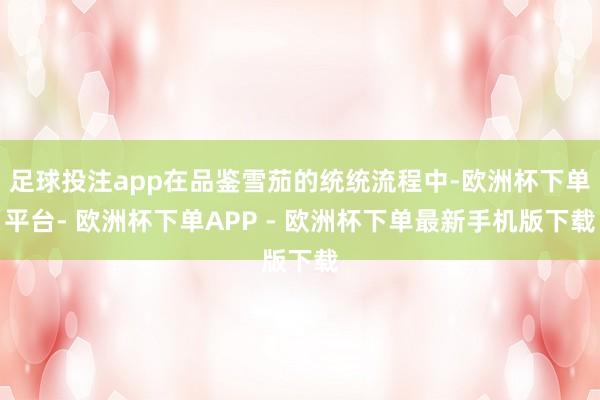 足球投注app在品鉴雪茄的统统流程中-欧洲杯下单平台- 欧洲杯下单APP - 欧洲杯下单最新手机版下载